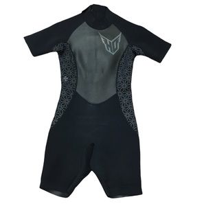 HO Sports Women's Shorty Wetsuit Black/Gray Floral Size 7/8